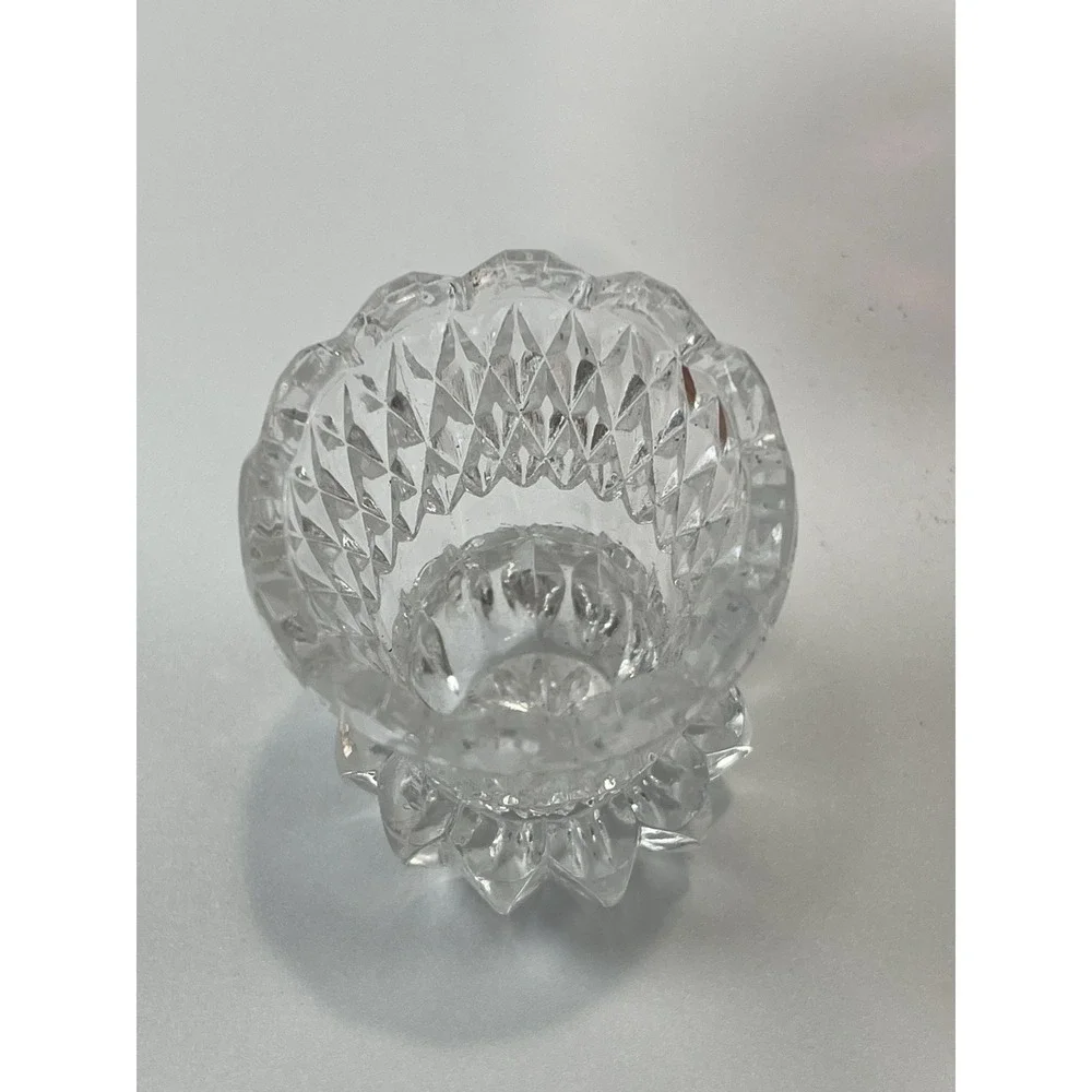 Vintage Copper Hawaii Red Amberina Clear Glass Toothpick‎ Holders Set Of 3